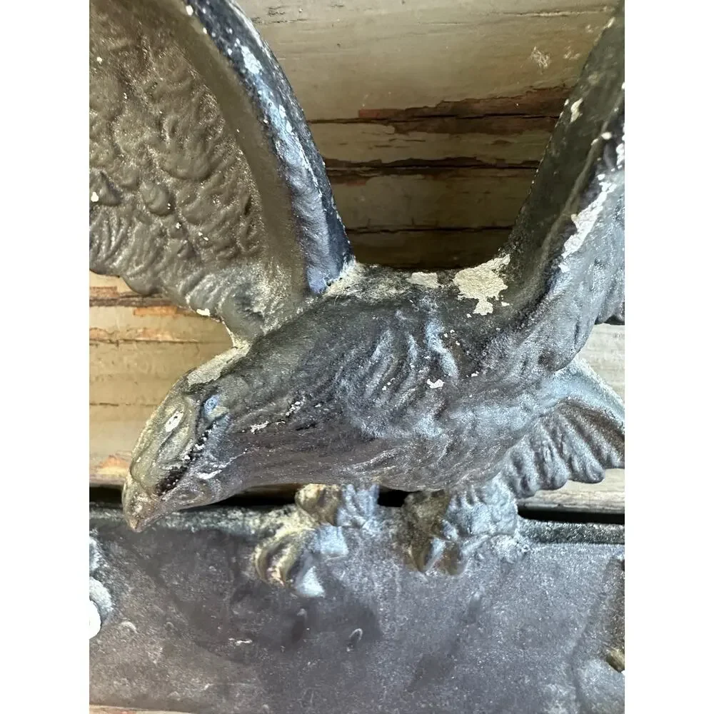 Vintage eagle Towel Holder HIS/HERS wall mound FMIG cast iron gold black